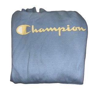 Baby blue and yellow Champion Hoodie
